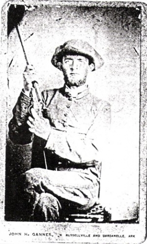 Lewis Bobo Miles in his Confederate uniform