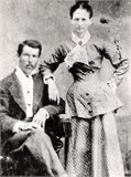 Alice Lavonia Miles, sister to Lewis B. Miles, and her husband, Benjamin Eli Salters