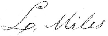 Signature of Landon Miles on the Appraisal Bill of the estate of his nephew Rev. Miles Rainwater 08 Aug 1826