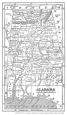 Alabama State Map 1853