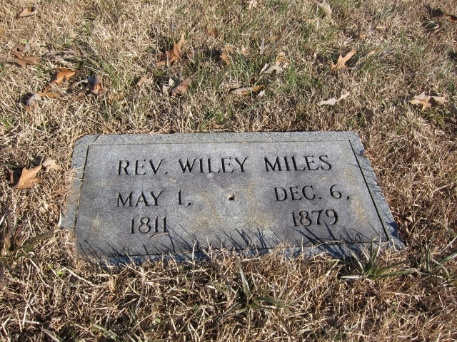Rev. Wiley Miles Headstone, Mt. Vernon Methodist Church Cemetery