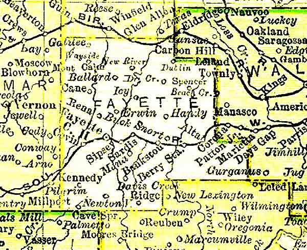 Fayette County, Alabama 1895