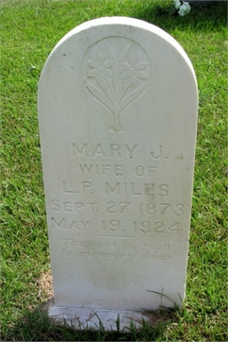 Mary Jane McDonald   wife of Louis P Miles
