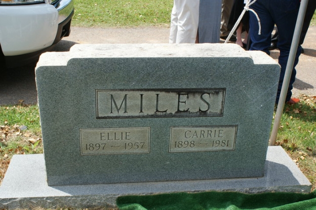 Ellie B. Miles and Carrie Miles..buried in Winfield City Cemetery