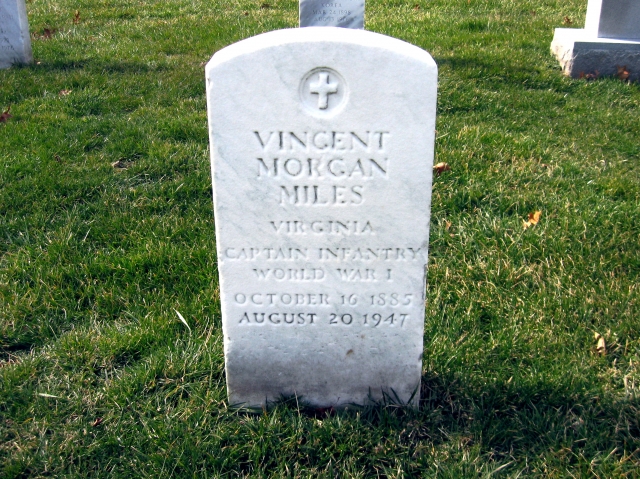 Vincent M. Miles and his wife Evelyn are buried in Arlington National Cemetery