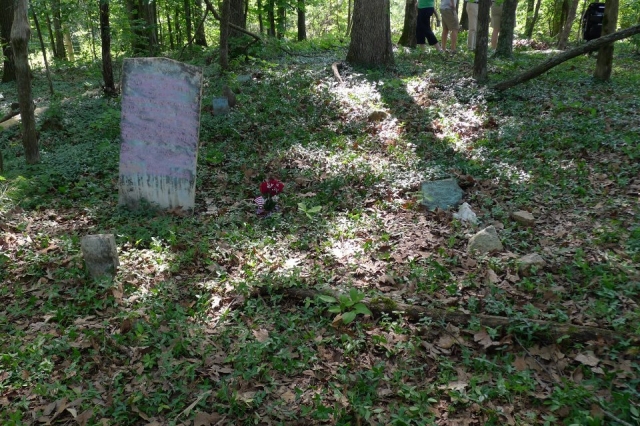 Probable burial location of Landon Miles, next to his first wife Sarah Martin in the Miles Family Cemetery (Hugh South)